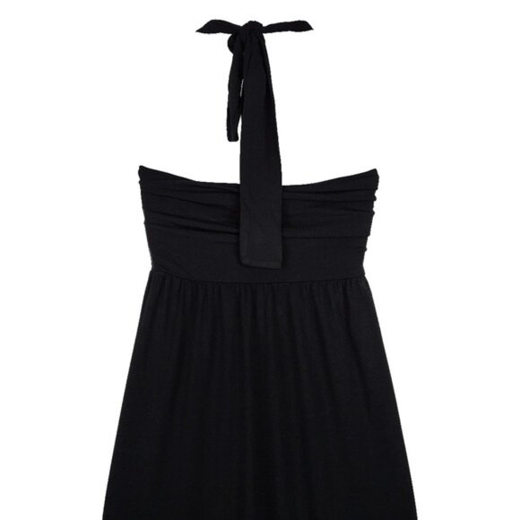 Ingrid & Isabel Womens Black Halter Neck Maxi Maternity Dress Size XS NWT - Picture 3 of 7